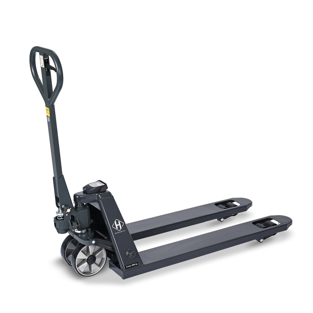 Produktabbildung: Hubwagen mit Waage HEMMDAL PTM 2.0 Scale, 5 kg-Schritte, Tragfähigkeit 2.000 kg, Tandemrollen