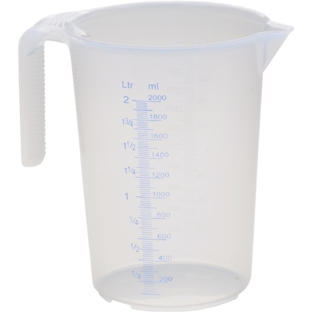Produktabbildung Nr. 2: HÜNERSDORFF Messkanne 2000 ml PP transp.D151xH206mm Griff offen