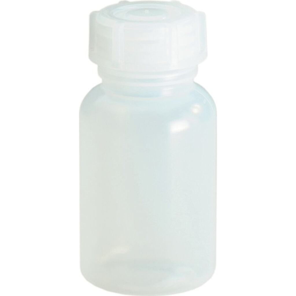 Produktabbildung: HÜNERSDORFF Weithalsflasche, Gesamthöhe 154 mm Gesamt-Durchmesser 77 mm, Polyethylen (LDPE) naturfarben
