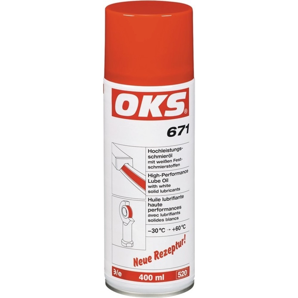 Illustration du produit: Huile lubrification haute performance 671 400 ml bombe aérosol OKS