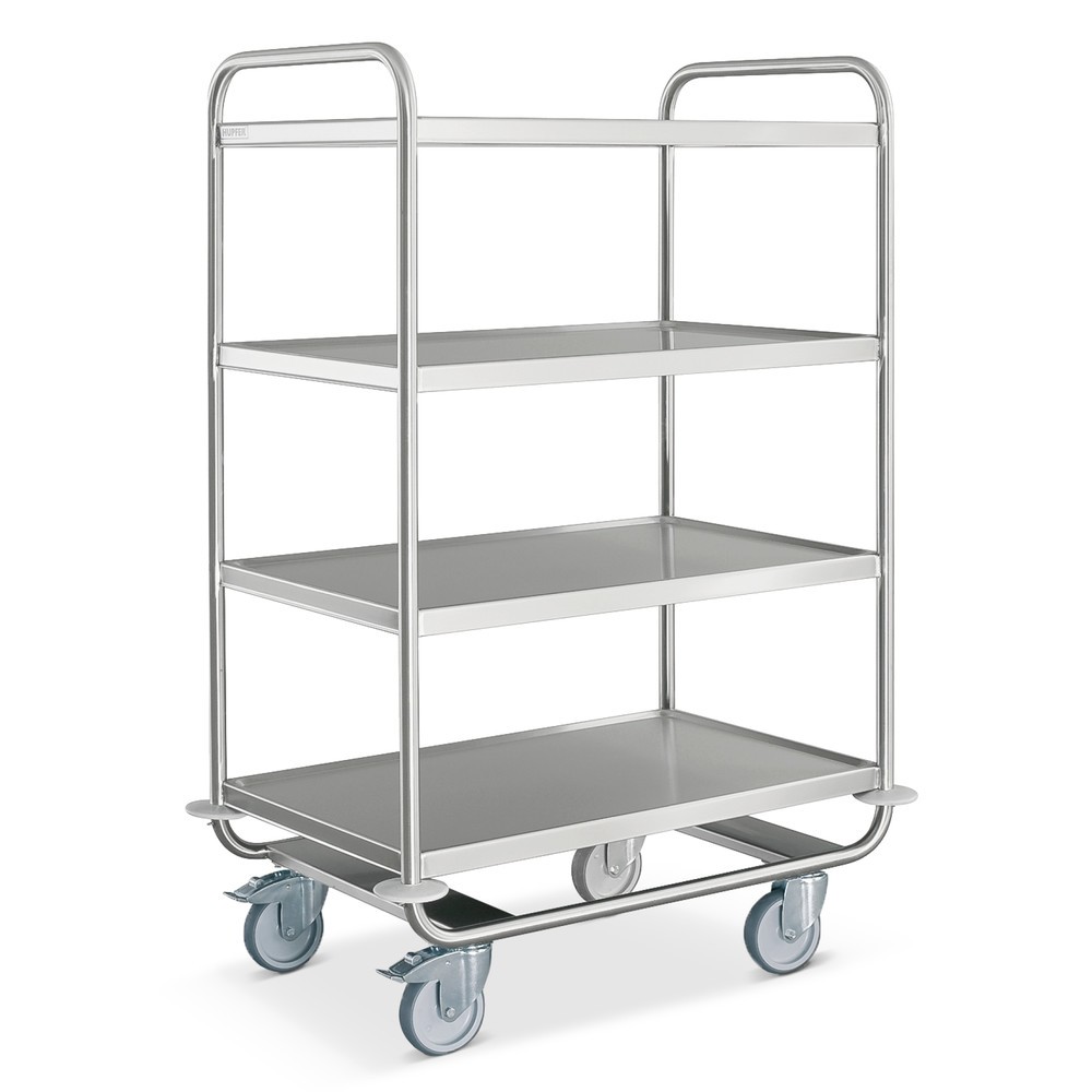 Produktabbildung Nr. 2: HUPFER® Schwerer Servierwagen aus Edelstahl, 4 Etagen à 800 x 500 mm