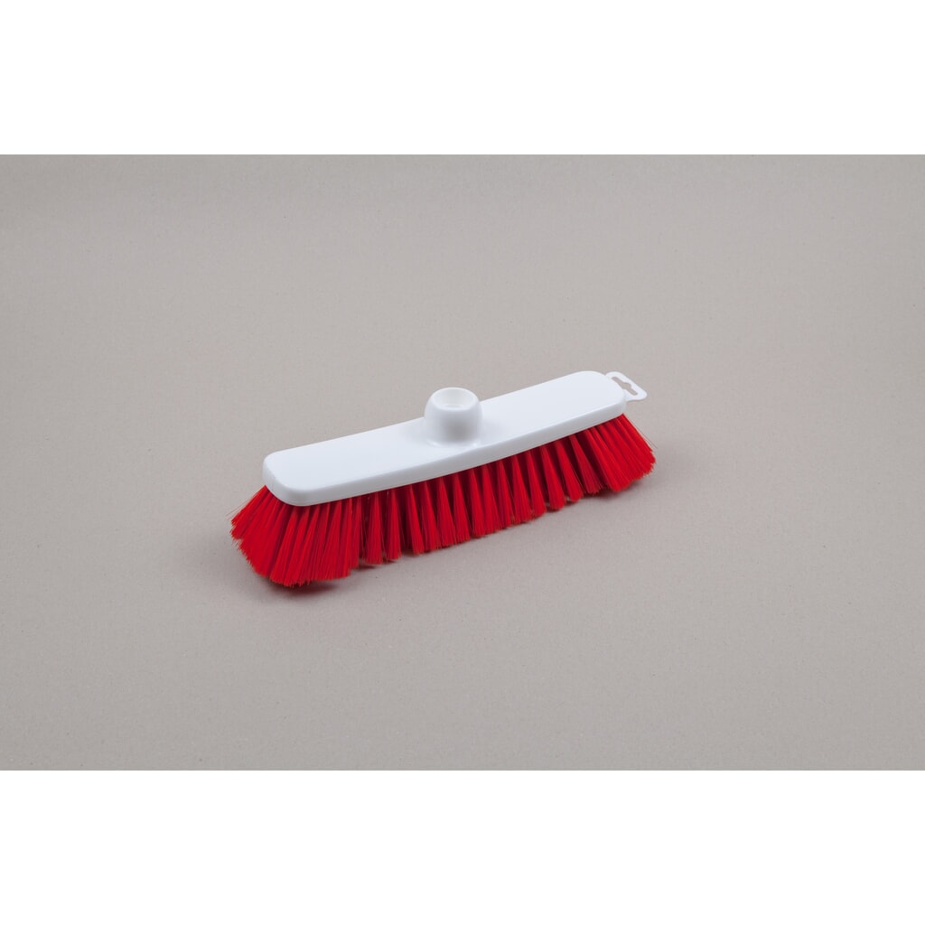 Produktabbildung: Hygiene-Besen, Kunststoff, dt. Gewinde, Polyesterborsten 0.25, weich, 280 mm, rot