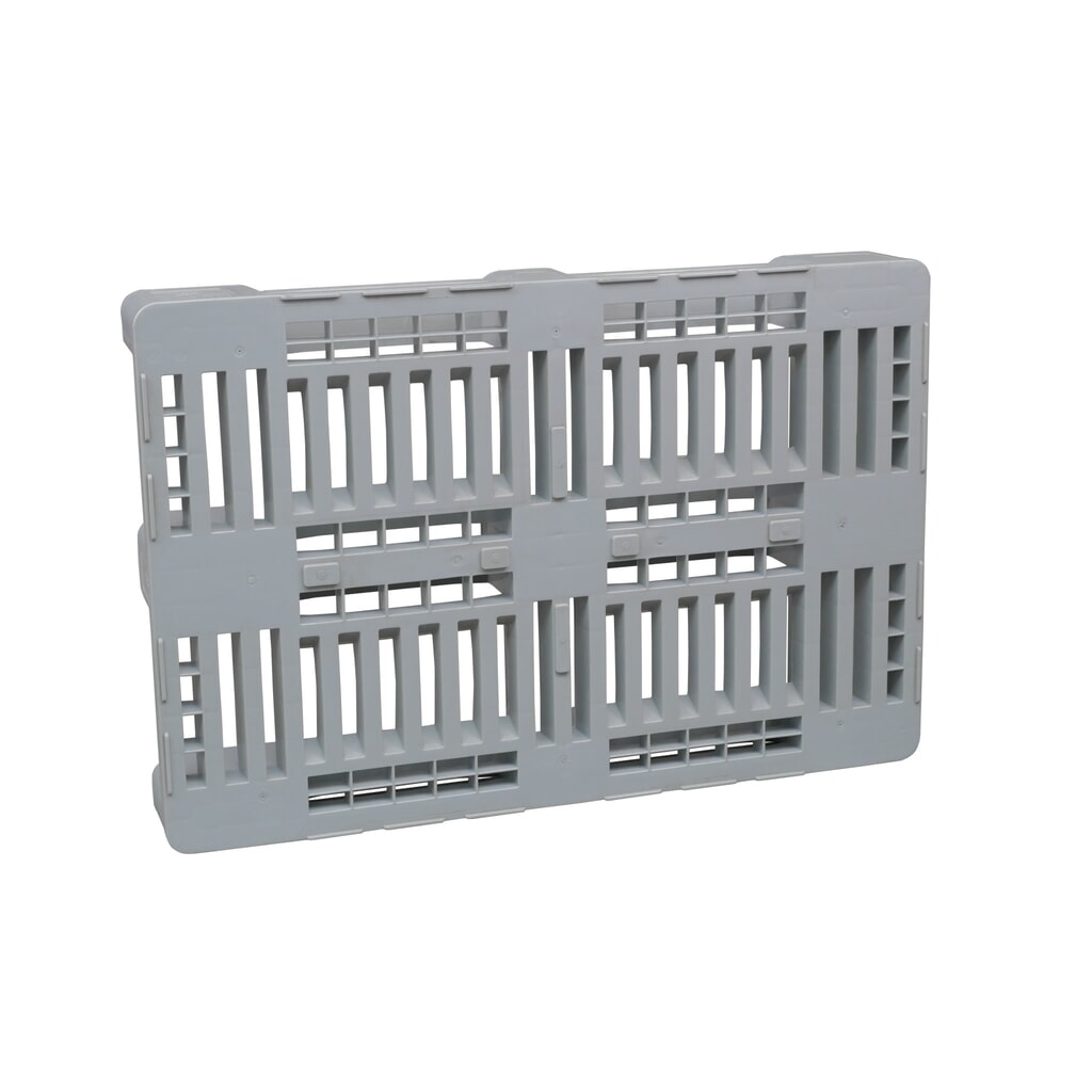 Produktabbildung Nr. 2: Hygiene-Kunststoff-Palette H1, statische Tragkraft 5.000 kg, LxB 1.200 x 800 mm, 3 Kufen, grau