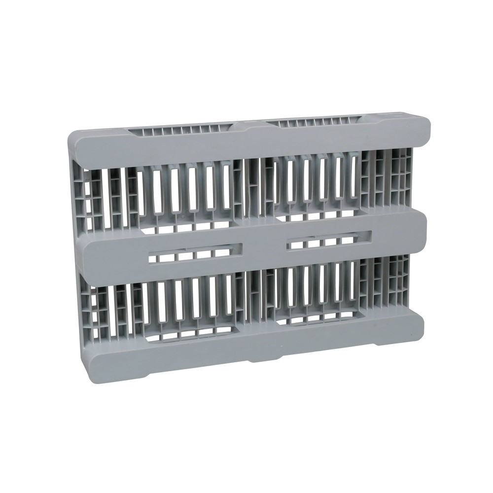 Produktabbildung Nr. 3: Hygiene-Kunststoff-Palette H1, statische Tragkraft 5.000 kg, LxB 1.200 x 800 mm, 3 Kufen, grau