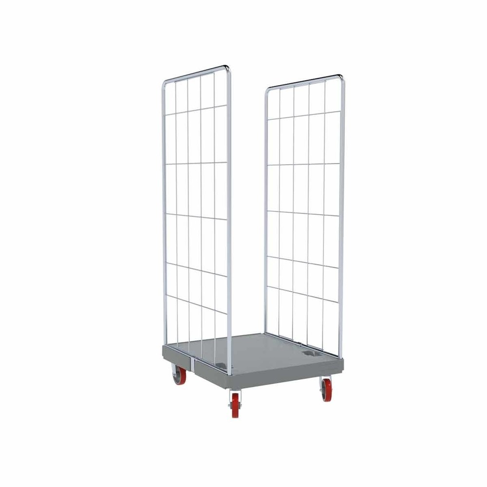 Produktabbildung: Hygiene-Rollbehälter 1530 KU grau, 724 x 815 mm, 2-seitig, VA