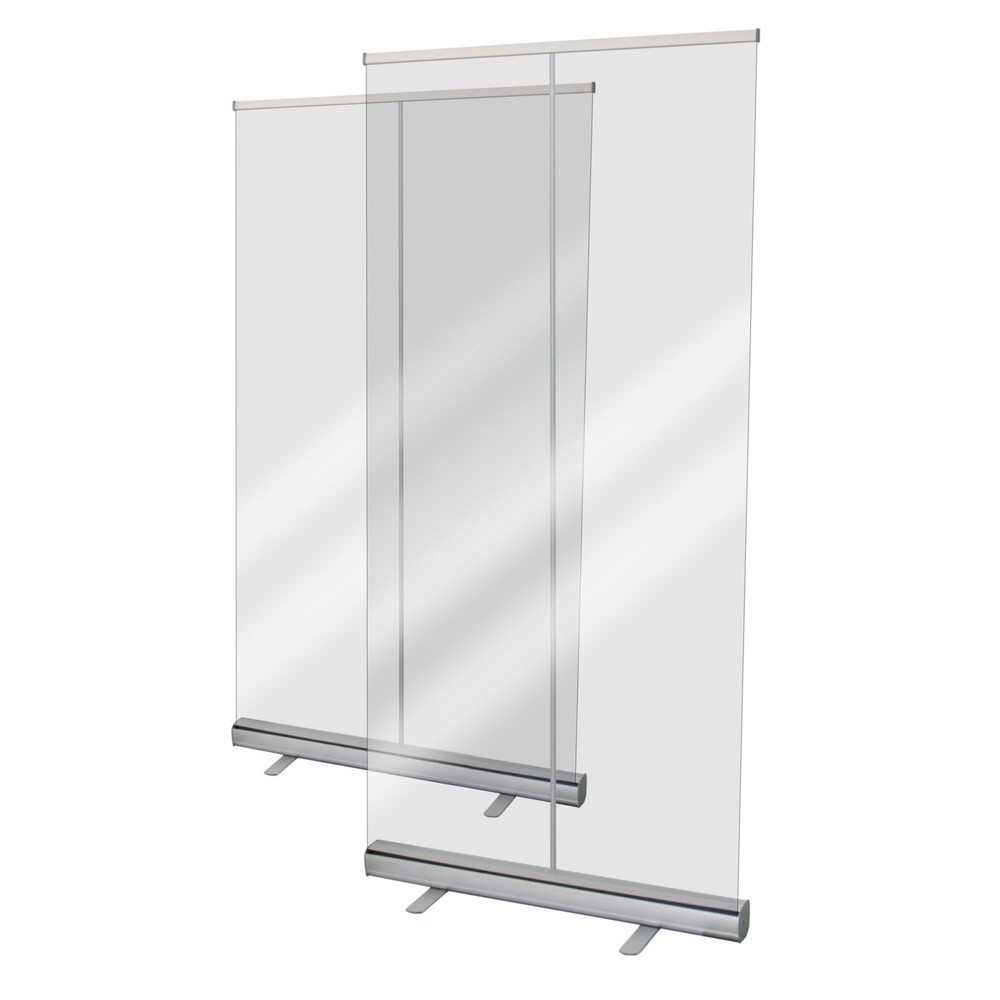 Product afbeelding: Hygiënische beschermingswand Roll-Up, transparante en scheurvaste PET-folie, hxb 2.200 x 850 mm