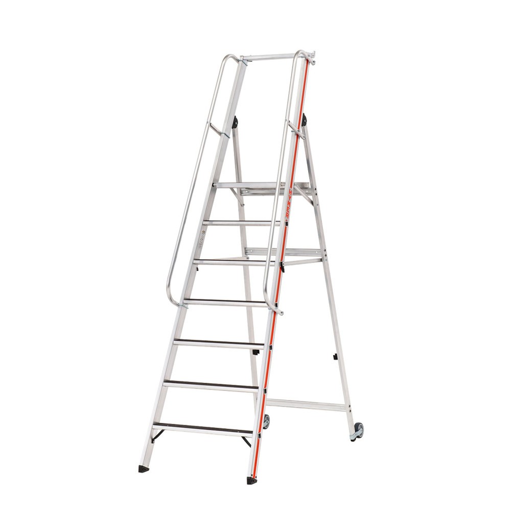 Produktabbildung Nr. 1: HYMER Plattformleiter, R13-Beschichtung, mit Eimerhaken, Standhöhe 1,65 m