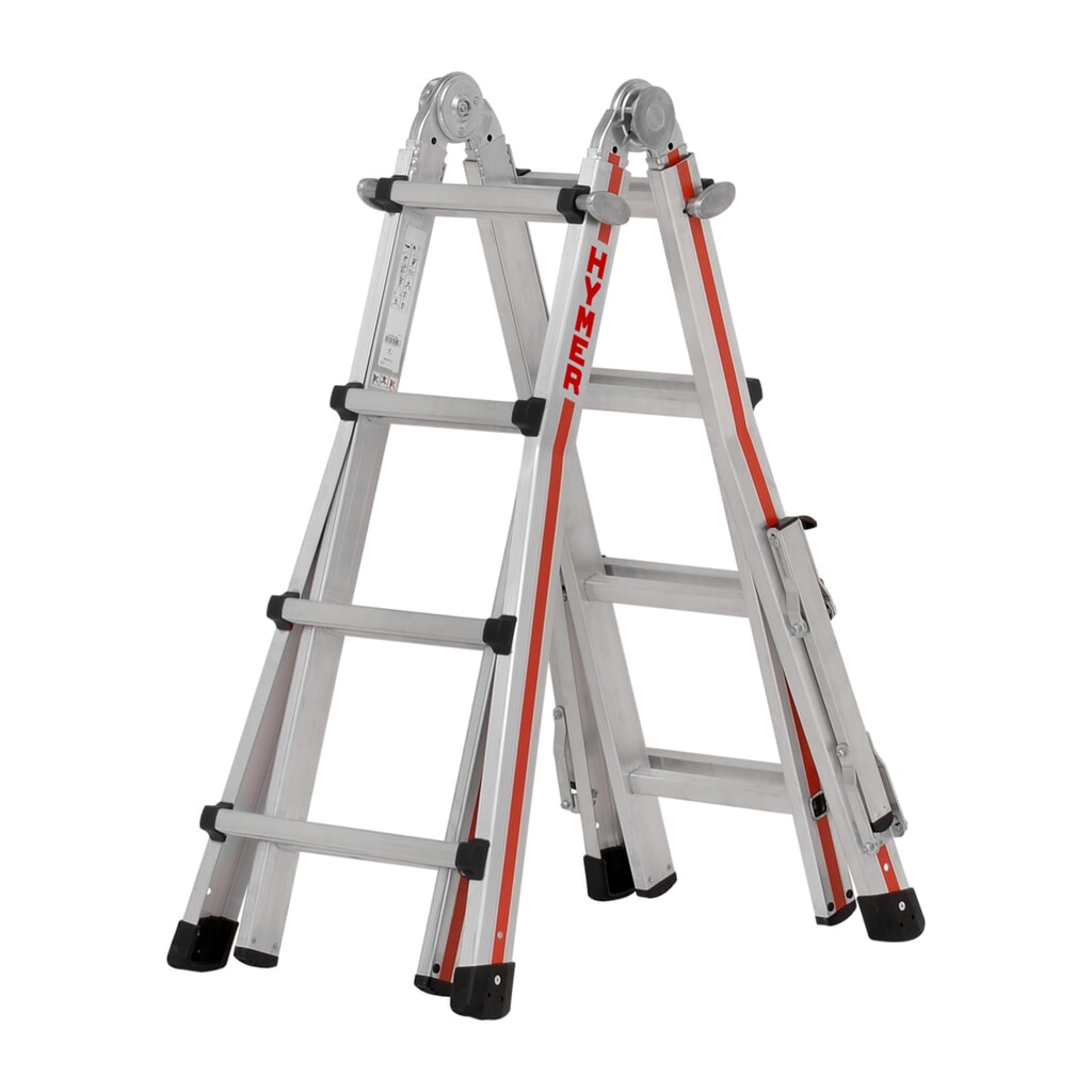 Produktabbildung: HYMER Teleskopleiter TELESTEP, Gesamtlänge 4,02 m, 4x4 Sprossen