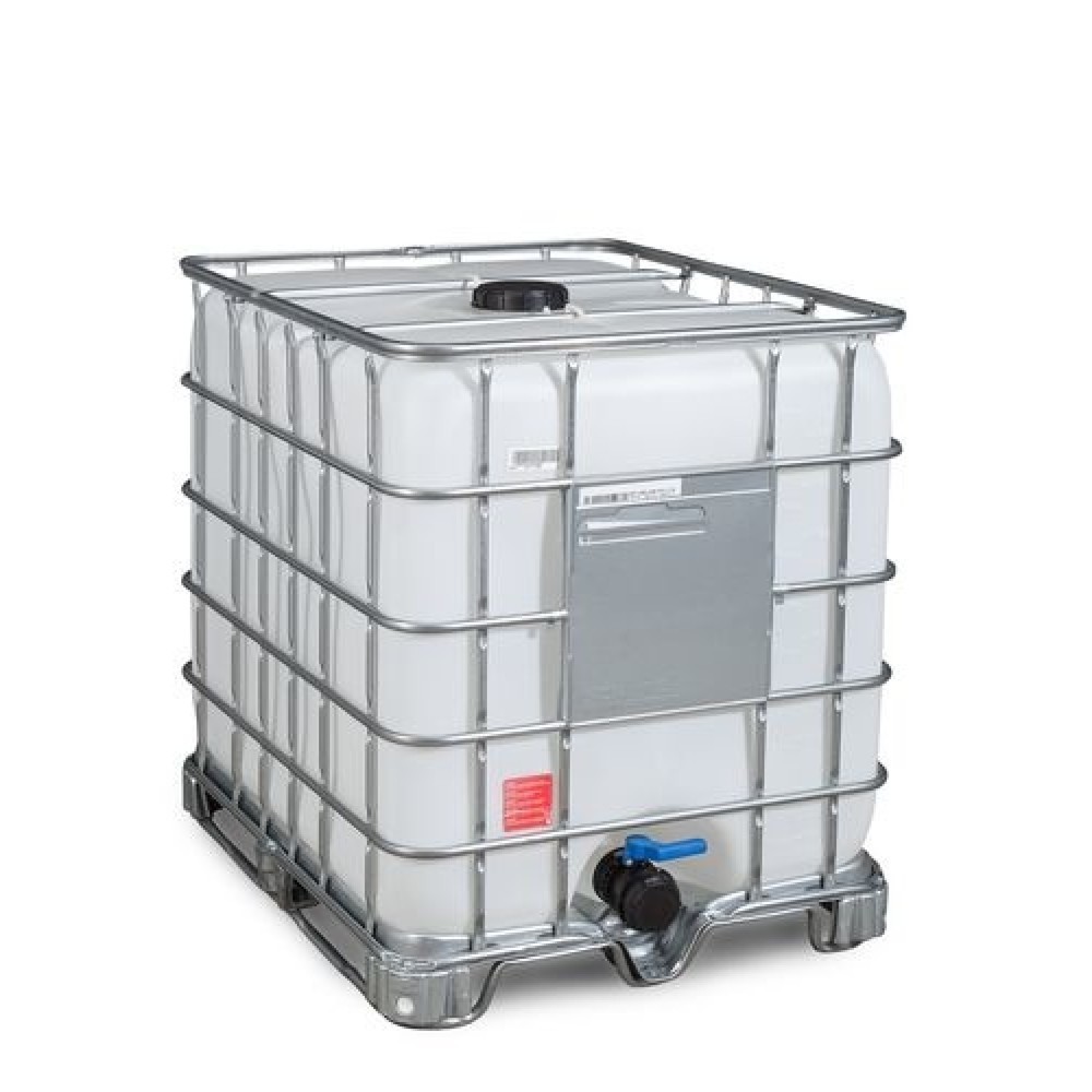 Product afbeelding: IBC, pallet van stalen frame, 1.000 liter, opening NW150, uitloop NW50