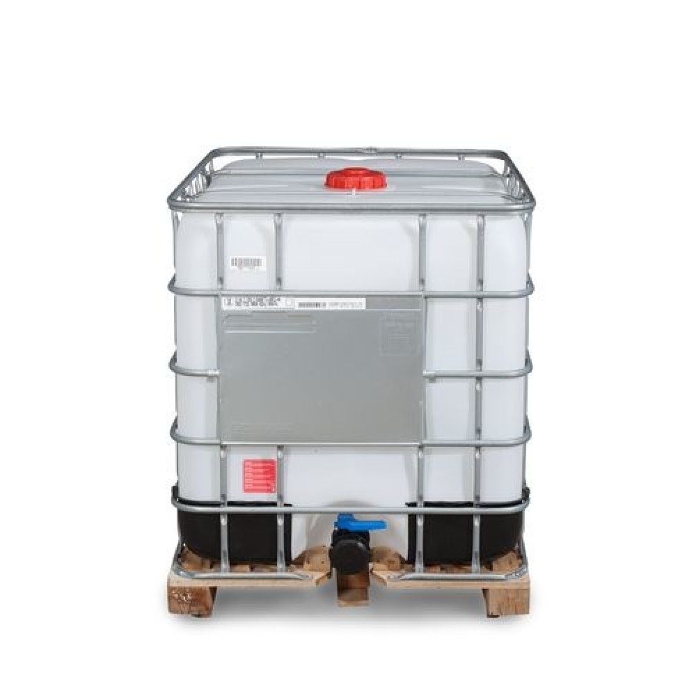 Product afbeelding: IBC Recobulk, uitvoering voor gevaarlijke stoffen, pallet van PE, 1.000 liter, opening NW150, uitloop NW50
