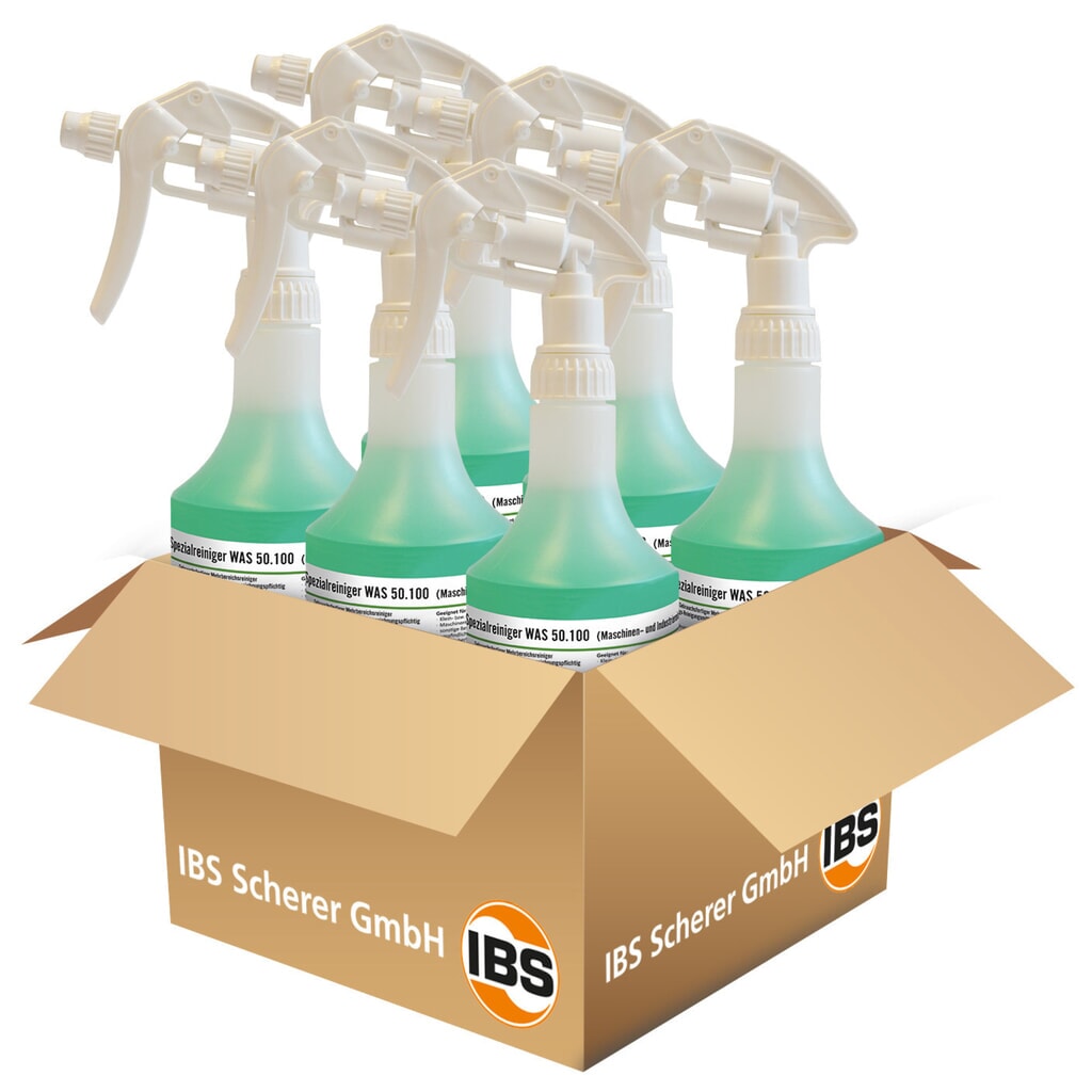 Produktabbildung: IBS-Industriereiniger WAS 50.100, 6 x 500 ml Flasche
