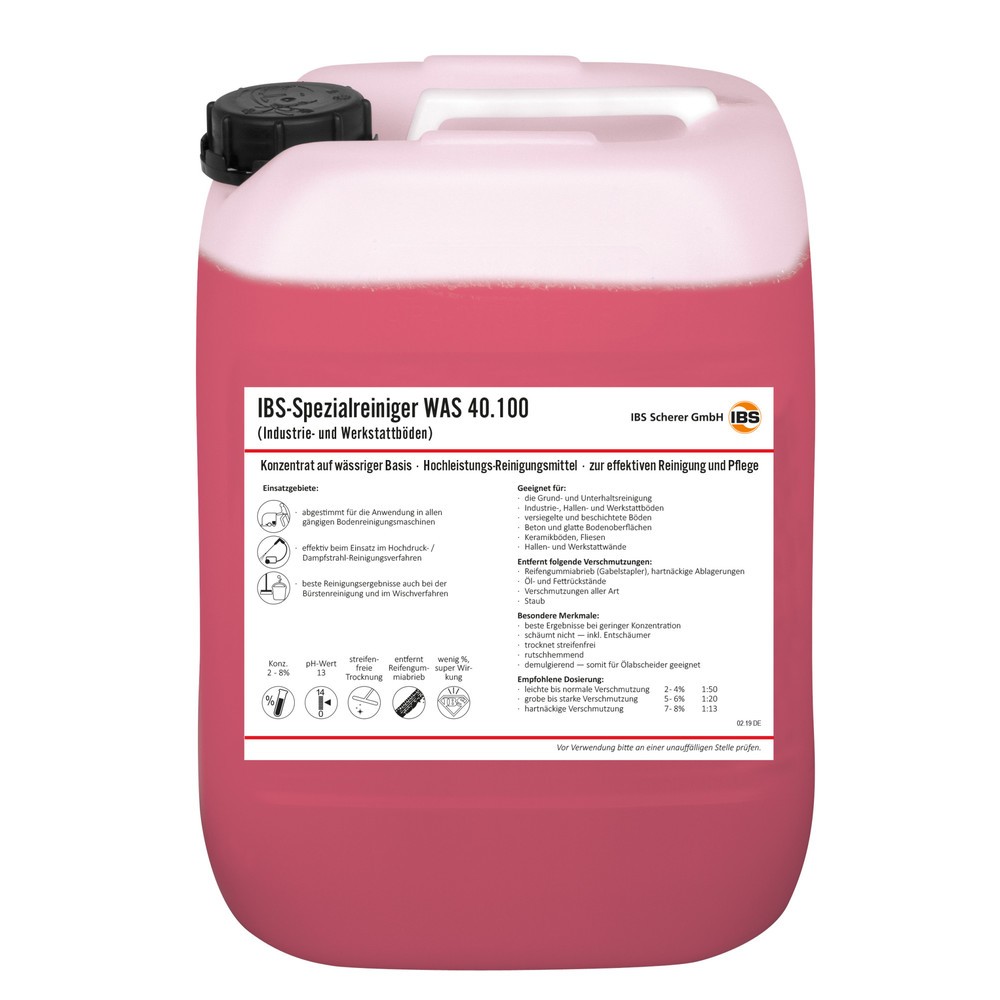 Produktabbildung: IBS-Werkstattbodenreiniger WAS 40.100, 20 Liter