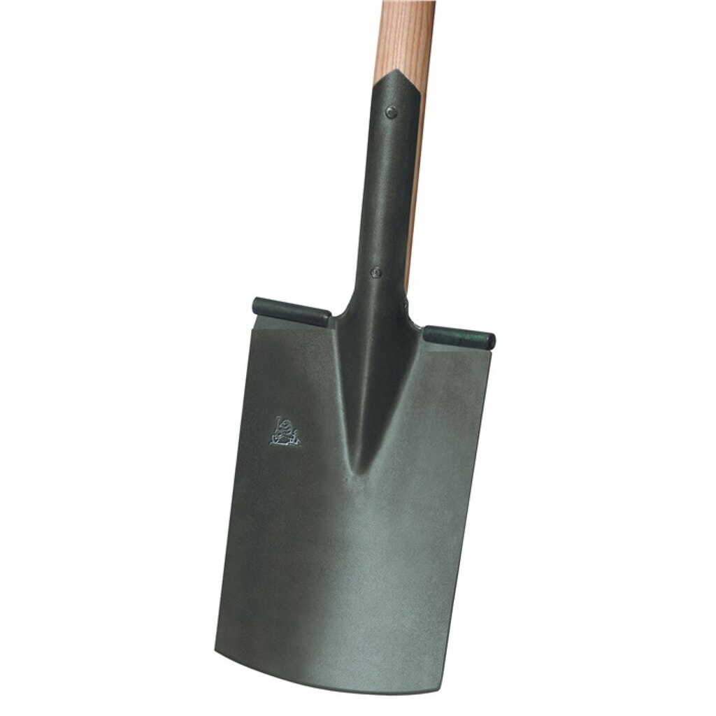 Produktabbildung: IDEAL Bauspaten LÖWE 285x185/180mm Gr.2 Gärtner Form m.Trittschutz u.T-Stiel