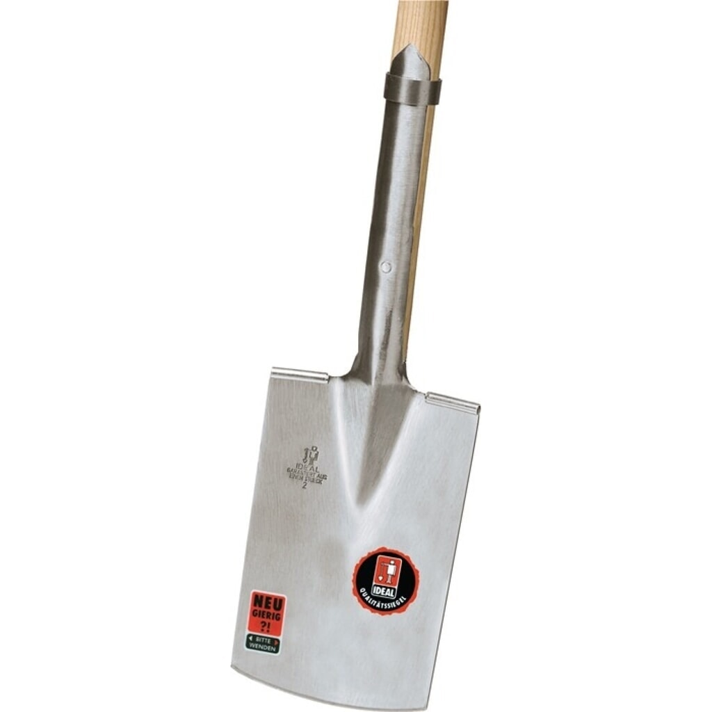 Produktabbildung: IDEAL Rodespaten, Größe 2 mit Eschen-T-Stiel, Blattmaß 285 x 185 mm, Stiellänge 850 mm 2800 g