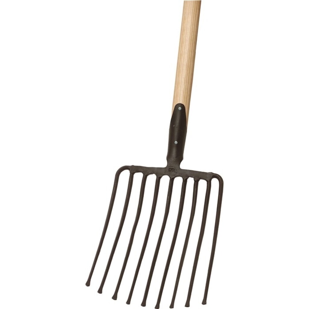 IDEAL Steingabel, mit Federdülle, ohne Stiel, 9, Zinkenlänge 330 mm, Stahl Produktabbildung: IDEAL Steingabel, mit Federdülle, ohne Stiel, 9, Zinkenlänge 330 mm, Stahl