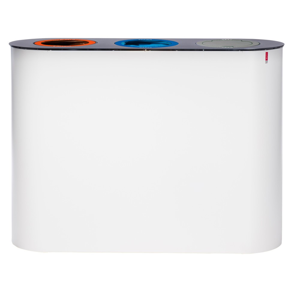 Immagine del prodotto: Impianto di raccolta differenziata LUNE Split, bianco, antracite, 3x38 litri