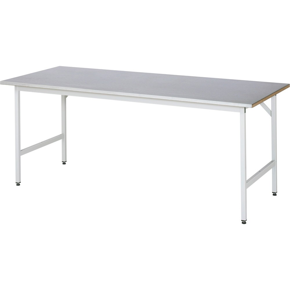 Product afbeelding: In hoogte verstelbare werktafel RAU serie JERRY, hxbxd 800-850 x 2.500 x 800 mm, werkblad met laag plaatstaal