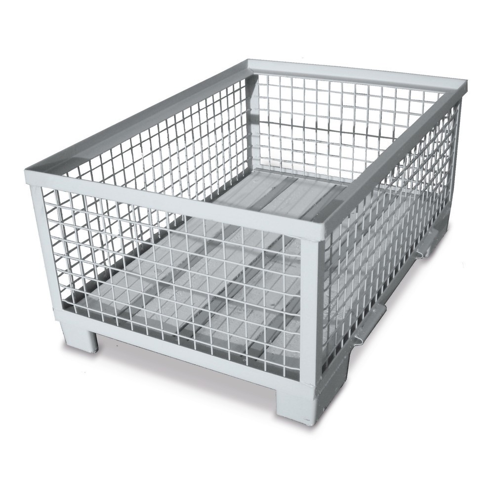 Product afbeelding: Industriële roosterbox, volledig neerklapbare lengtewand, hoogte 570 mm
