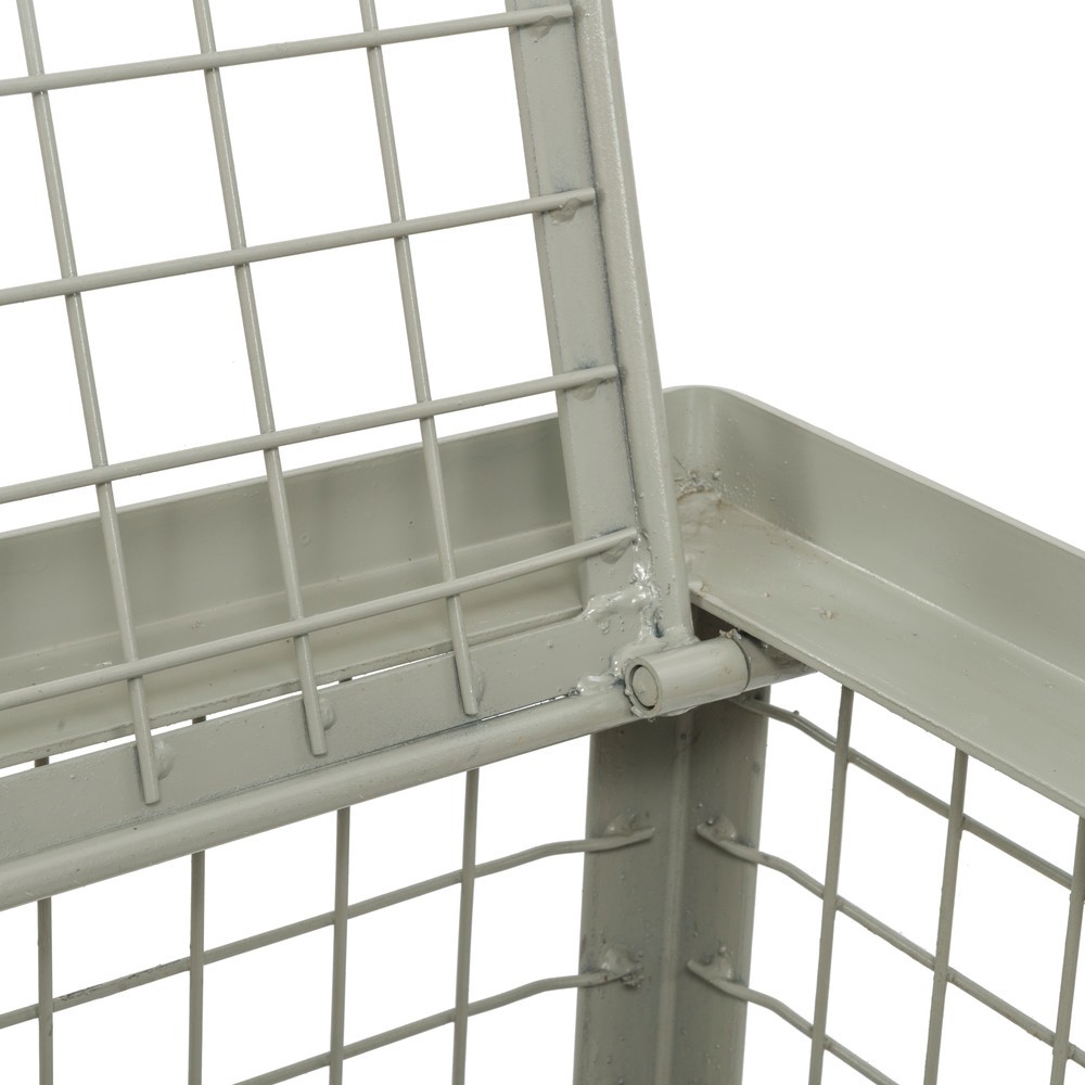 Productafbeelding nr. 5: Industriële gitterbox, met half neerklapbare lengtewand, hoogte 970 mm, met deksel