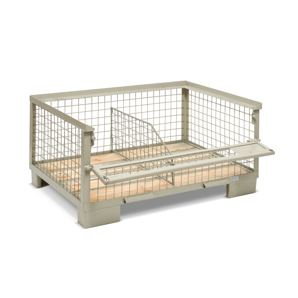 Productafbeelding nr. 3: Industriële gitterbox, half neerklapbare lengtewand, hoogte 570 mm