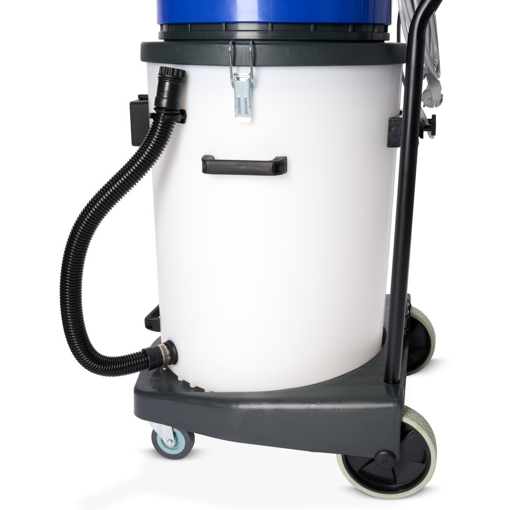 Productafbeelding nr. 9: Industriële stofzuiger HEMMDAL, nat + droog, kunststof reservoir, 2.000 W, 70 l, kantelonderstel, duwbeugel, afvoerslang