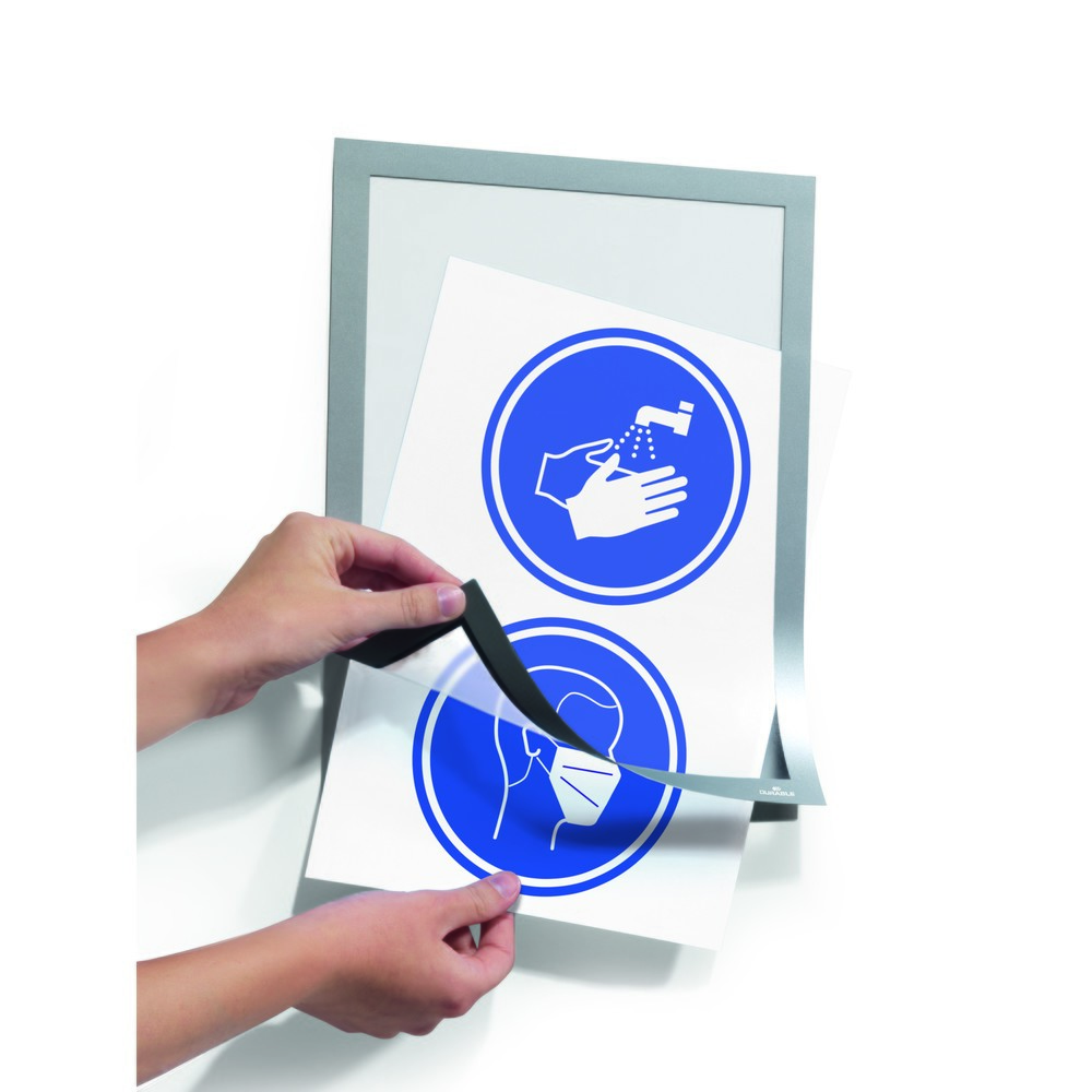 Produktabbildung Nr. 6: Info-Rahmen DURABLE DURAFRAME®, selbstklebend, DIN A4, metallic silber