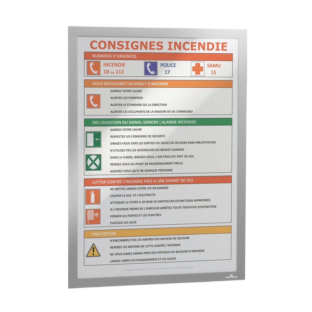 Produktabbildung Nr. 7: Info-Rahmen DURABLE DURAFRAME®, selbstklebend, DIN A3, metallic silber