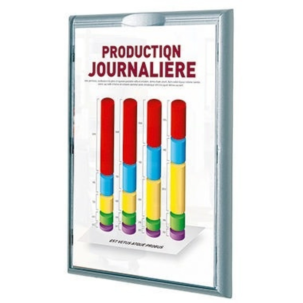 Produktabbildung: Paperflow Infodisplay 4066X4.35 DIN A4 aluminium 4 St./Pack.