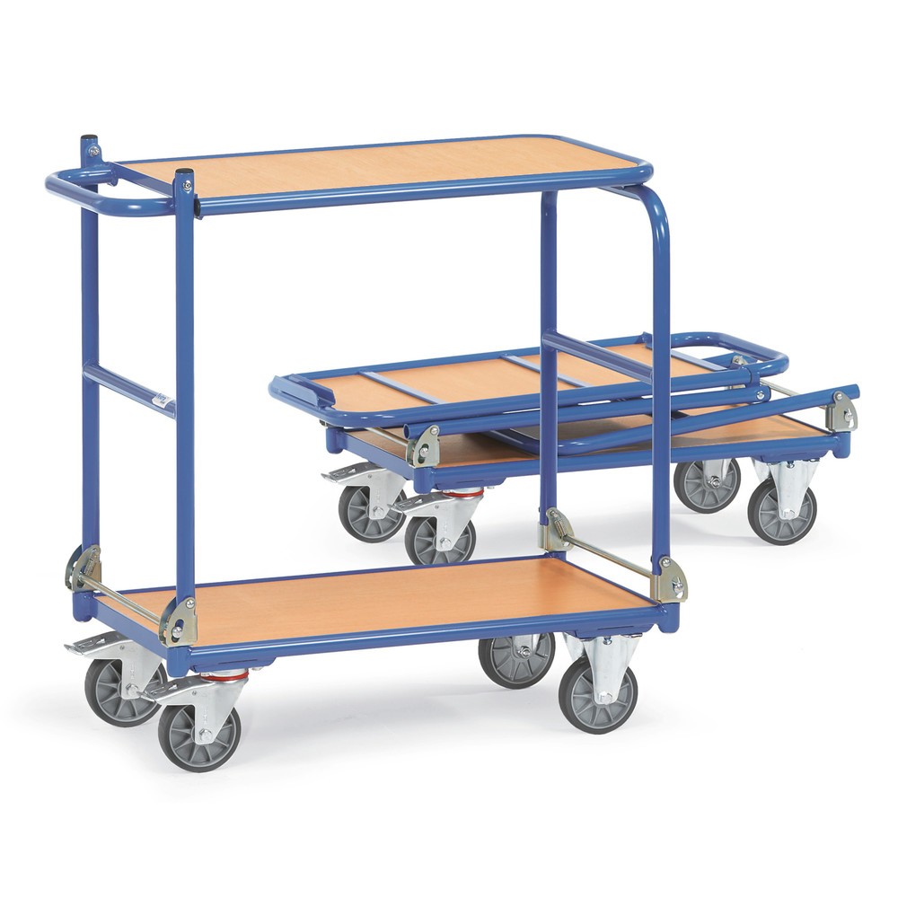 Product afbeelding: Inklapbare tafelwagen fetra® met stalen frame, 2 etages van 720 x 450 mm