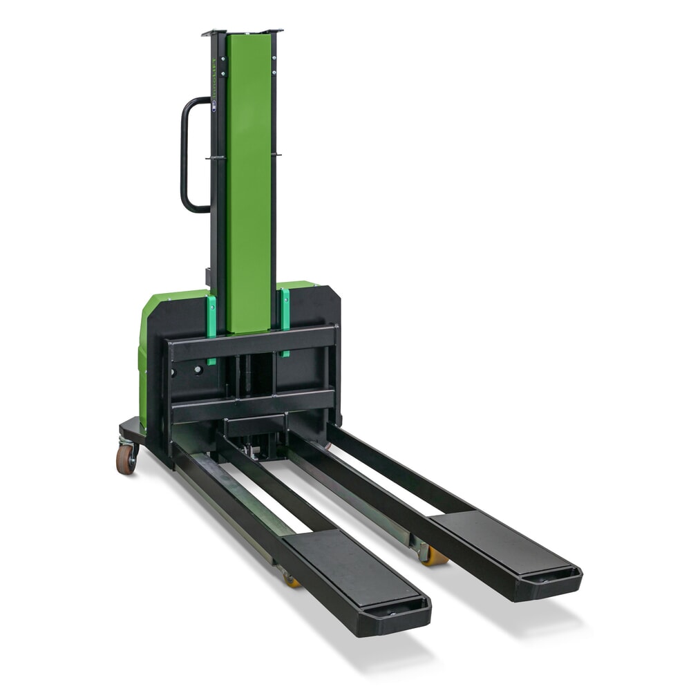 Produktabbildung: InnoLIFT® Elektro-Hochhubwagen zur Mitnahme, semielektrisch, Tragfähigkeit 600 kg, Ladehöhe 900 mm