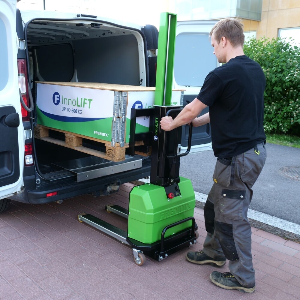 Produktabbildung Nr. 6: InnoLIFT® Elektro-Hochhubwagen zur Mitnahme, semielektrisch, Tragfähigkeit 600 kg, Ladehöhe 900 mm
