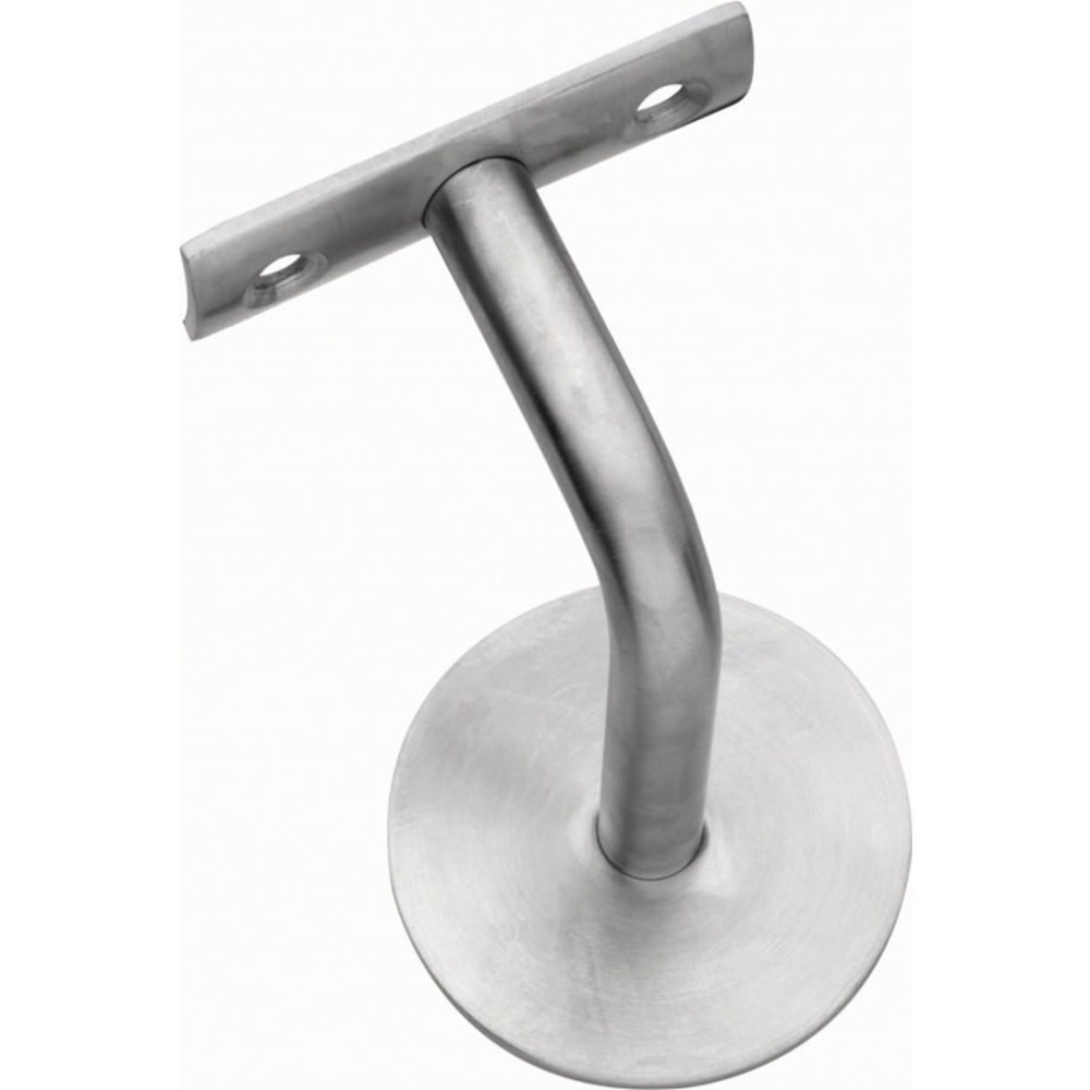 Produktabbildung: INTERSTEEL Handlaufträger, Durchmesser Wandplatte 60 mm, Edelstahl matt, gerade Auflage