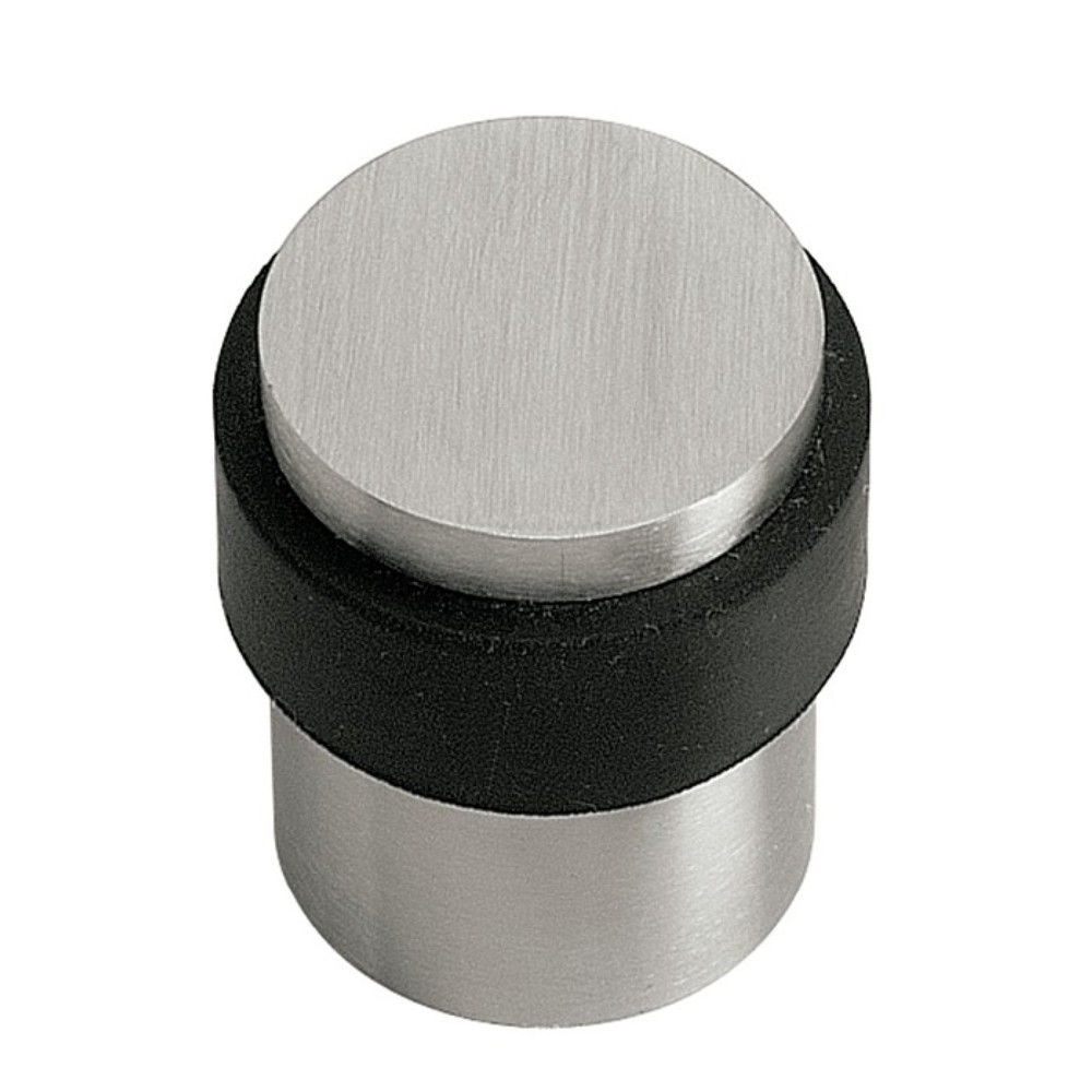 Produktabbildung: INTERSTEEL Türpuffer, Edelstahl matt, Ø 35 mm Höhe 40 mm, Dübelmontage