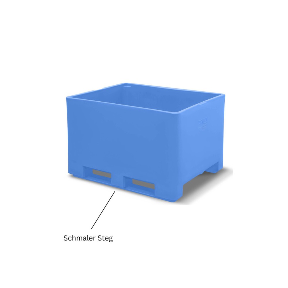 Produktabbildung: Isolierter Container aus HDPE mit PE-Schaum-Isolierung, Typ 630-1 PE, blau