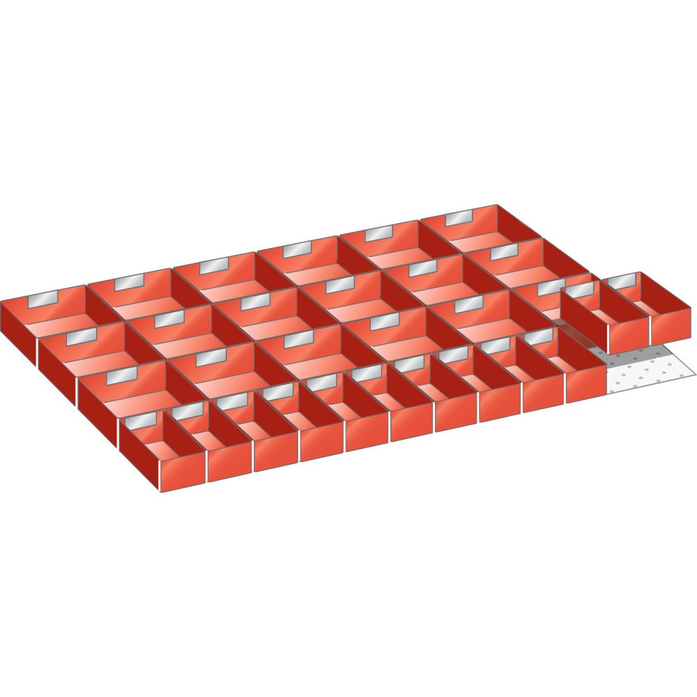 Illustration du produit: Jeu de bacs en plastique LISTA 54x36E, (lxPxHF) 918x612x75 mm, 30 pièces