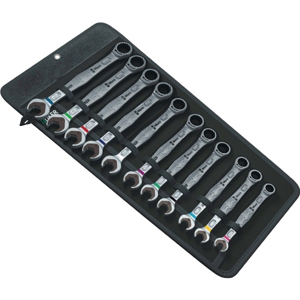 N° de l'image du produit 2 : Jeu de clés mixtes à cliquet Joker 11 pcs. ouverture de clés 8-19 mm droit WERA