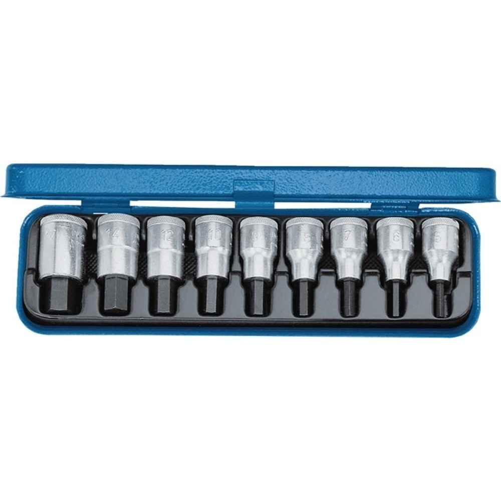 Illustration du produit: Jeu de clés à douille IN 19 PM 9 pièces 1/2 po. 5-17 mm pour vis à six pans creu
