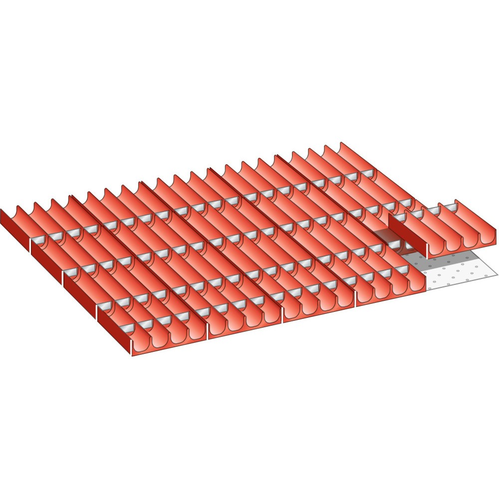 Illustration du produit: Jeu de compartiments creux LISTA 45x36E, (lxPxHF) 765x612x50 mm, 100 pièces
