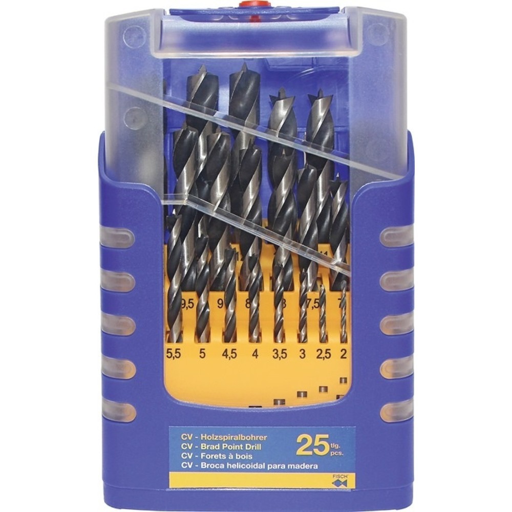 Illustration du produit: Jeu de forets bois 012K 25 pièces D. 1-13 mm par incréments de 0,5 mm acier CV F