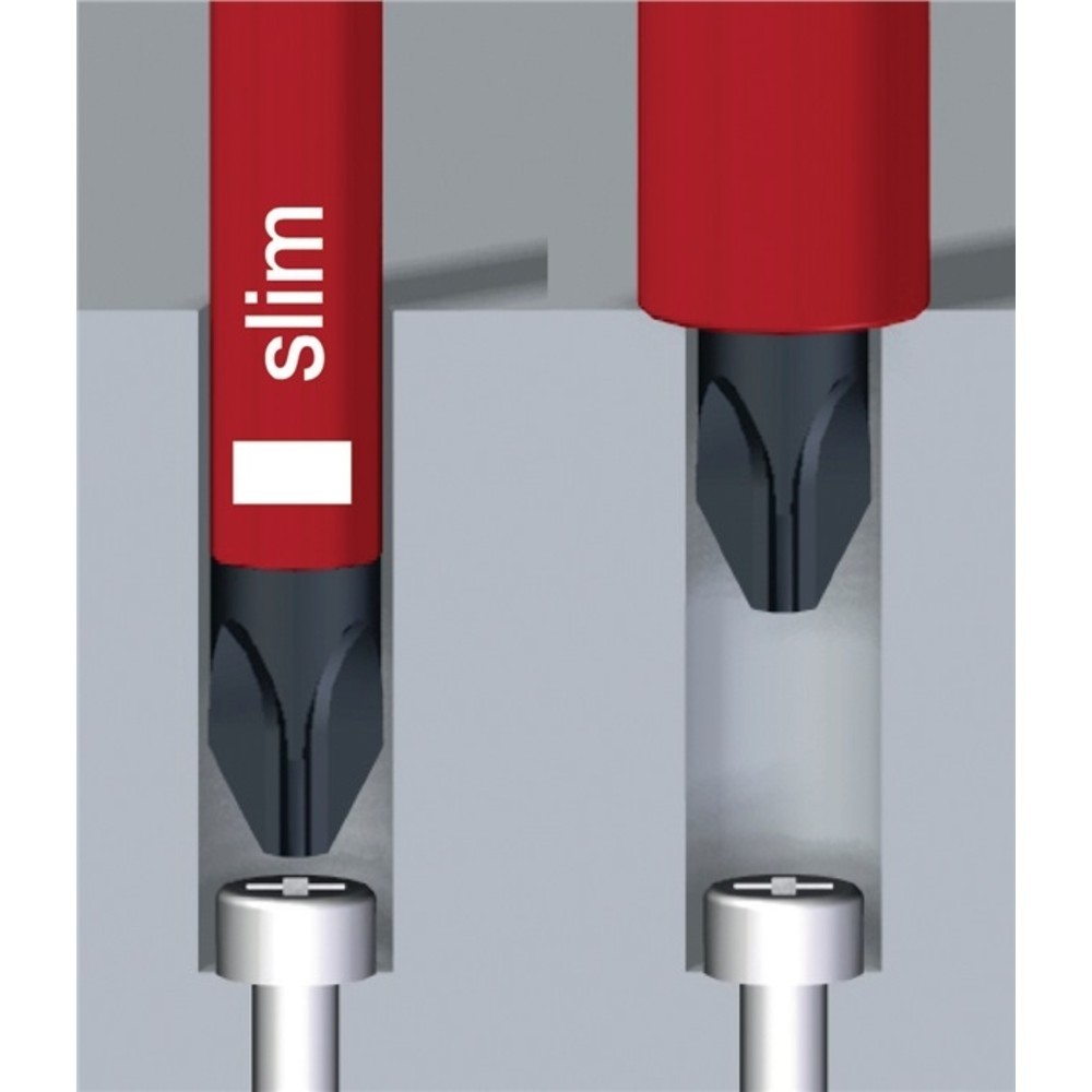N° de l'image du produit 2 : Jeu de lames interchangeables slimBit paquet 7 pièces Torque/fente/Phillips/Proz