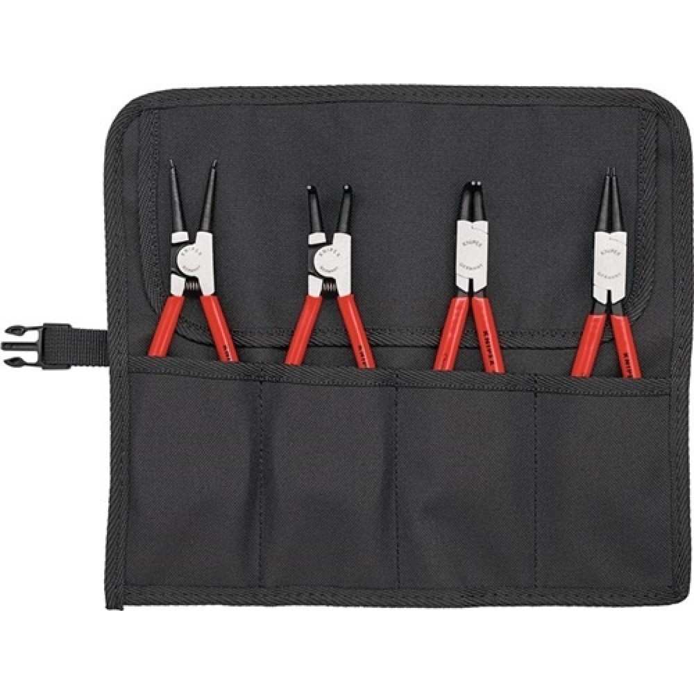 Illustration du produit: Jeu de pinces pour circlips 4 pièces dans étui enroulable 10-60 mm KNIPEX
