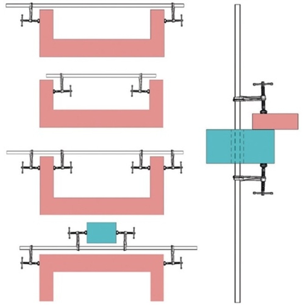 N° de l'image du produit 2 : Set de serre-joints haute performance SLV/GSV envergure 1000 mm col de cygne 120