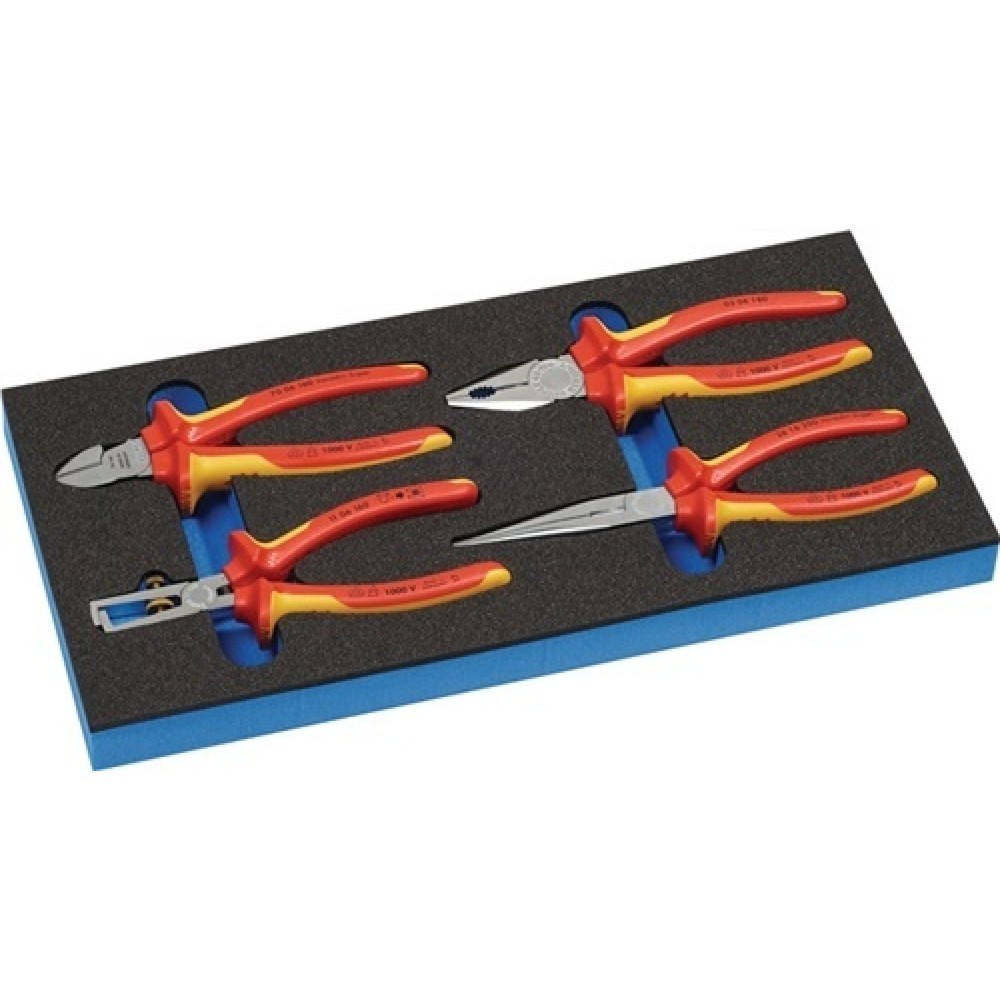 Illustration du produit: Module à outils 4 pièces module 1/3 jeux de pinces VDE KNIPEX