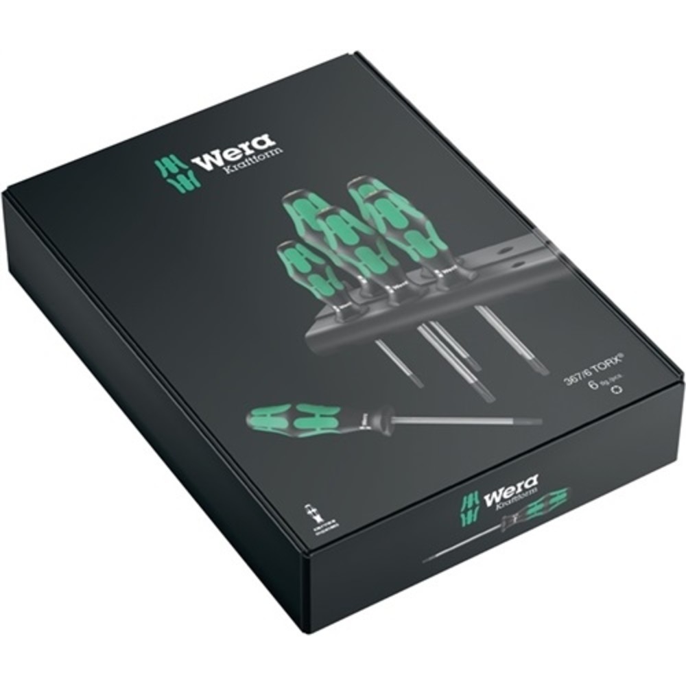 N° de l'image du produit 2 : Jeu de tournevis 367/6 TORX BO 6 pièces TORX® avec perçage Poignée bicomposant l