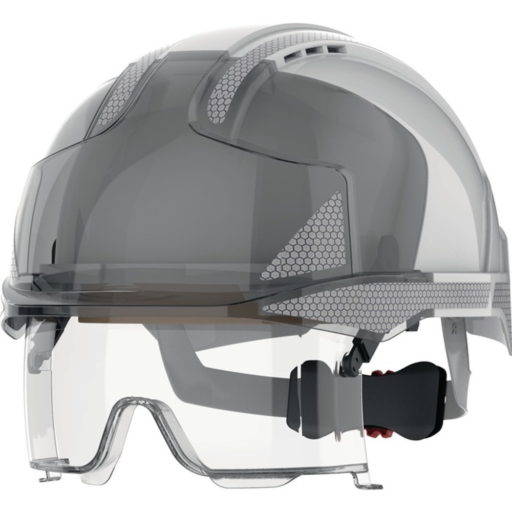 Produktabbildung: JSP Industriekletterhelm EVO® VISTAlens®, weiß/smoke, ABS