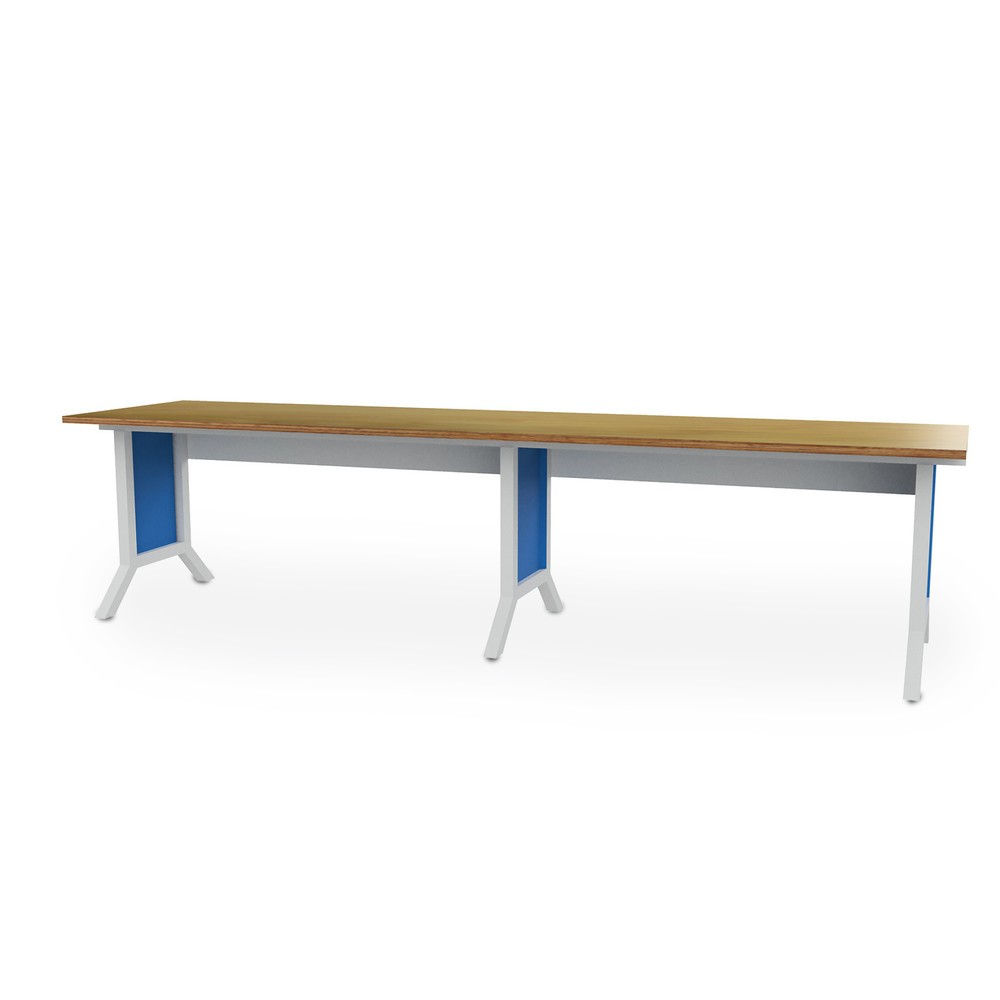 Imagen del producto: Juego de sistema de puestos de trabajo Bedrunka+Hirth, 2 piezas, ajuste de altura eléctrico, azul luminoso