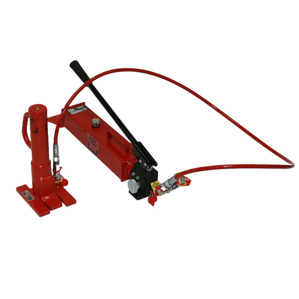 Produktabbildung: JUNG  Hydraulik-Hebeset JSET 5/2, 1 x Hebegerät TK 5.000 kg, 1 x Schlauch Länge 2.000 mm, 1 x Handpumpe