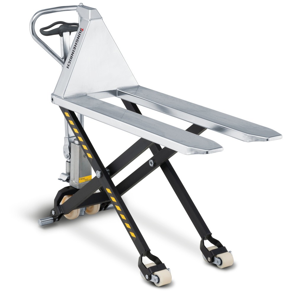 Product image no. 2: Jungheinrich AMX I15 stainless steel scissor lift pallet truck, load capacity 1,500 kg, polyurethane