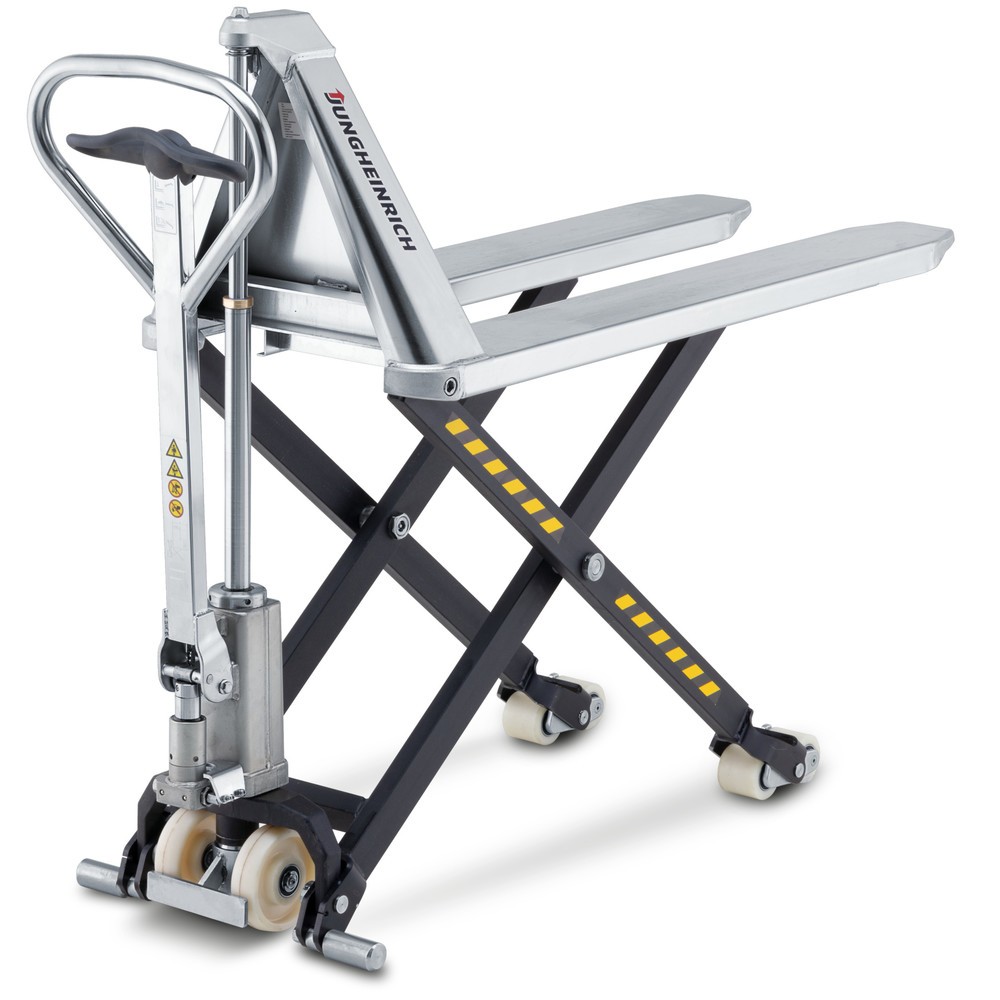 Product image no. 6: Jungheinrich AMX I15 stainless steel scissor lift pallet truck, load capacity 1,500 kg, polyurethane
