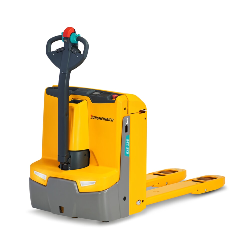 Obrázek produktu: Elektrický paletový vozík Jungheinrich EJE 116, nosnost 1600 kg, délka vidlí 1150 mm, Aquamatik
